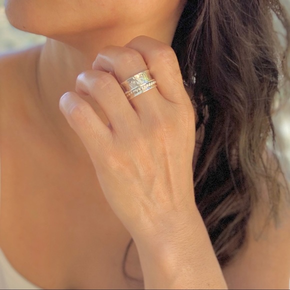 Classic Spinner Spinning Sterling Silver Ring - Picture 8 of 9